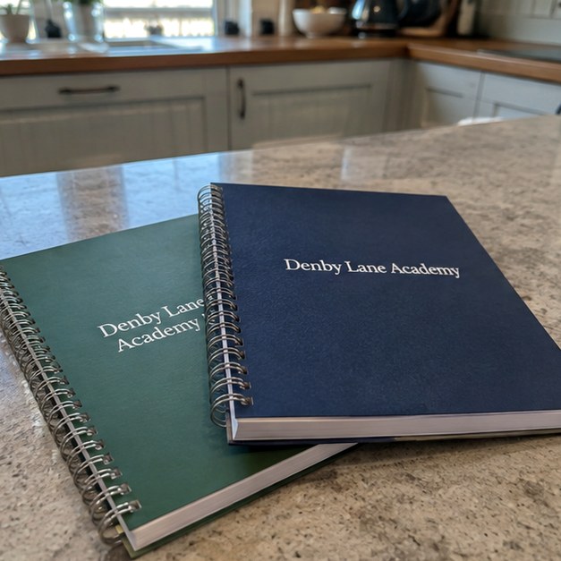 Custom spiral notebooks — customer photo